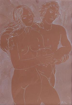 Schreitendes, nacktes Liebespaar, 1976