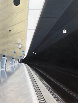 Bahnsteig, Bahnhof Löwenstrasse Zürich, 2021