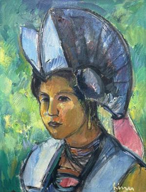 Junge Appenzellerin in der Tracht