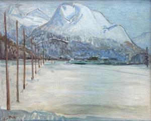 Piz Rosatsch im Winter, 1944