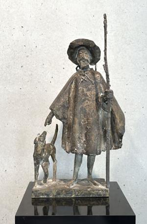 Hirte mit Stab und Hund