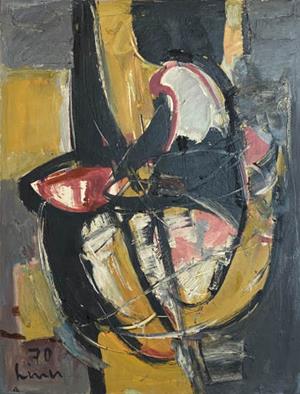Komposition gelb-rot-schwarz, 1970