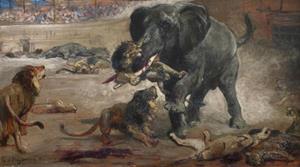 Tierkampf in der Arena, 1881