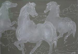 Drei Pferde vor Pilatus, 1979