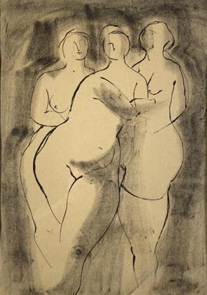 Three Nudes, 1949