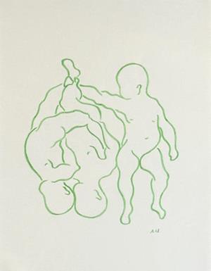 Ohne Titel (drei Figuren in grün)