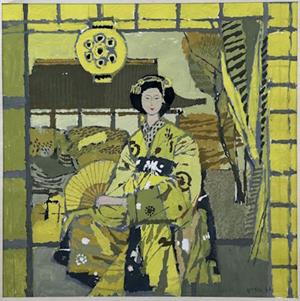 Japanerin im Kimono, 1956