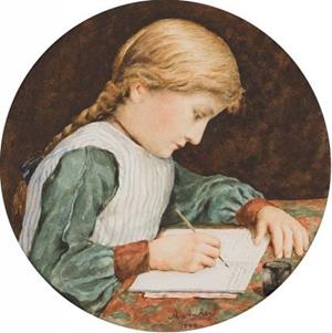 Schreibendes Mädchen