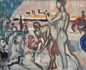 Badende bei Unterengstringen, 1949/1950