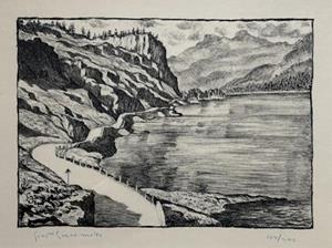 Blick von Maloja auf den Silsersee 1928