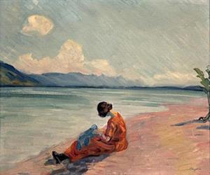 Sitzende Frau am Bielersee, 1926