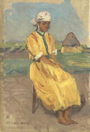 Fille à Souk el Arab, (um 1950)