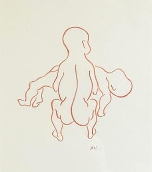 Ohne Titel (zwei Figuren in rot)