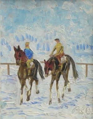 Zwei Jockeys auf dem St. Moritzersee